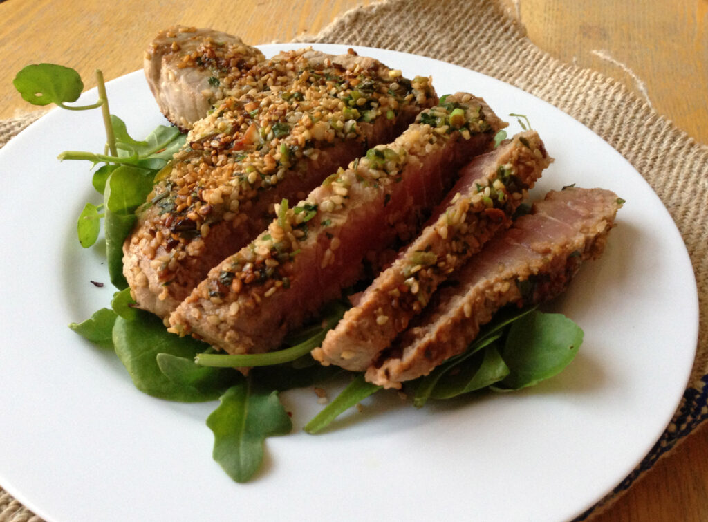 marinated tuna steak