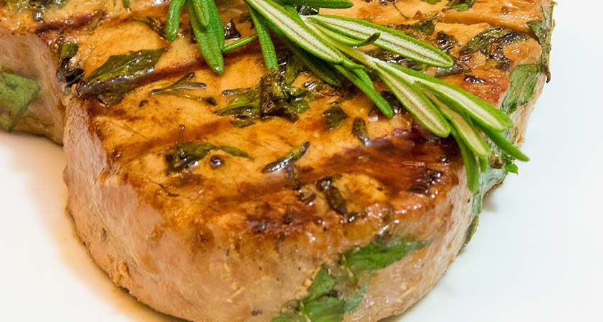 marinated tuna steak